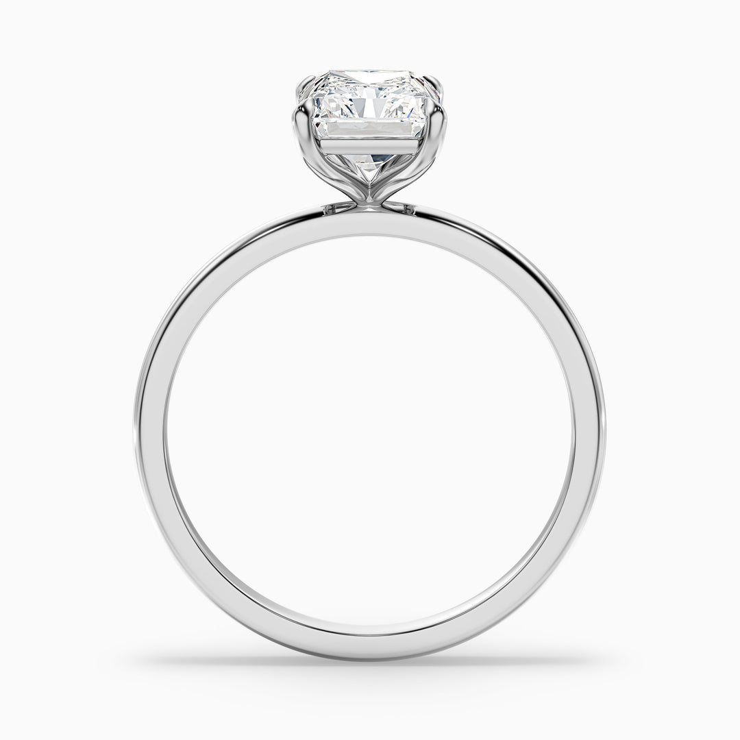 Sasha 1.5 Carat Radiant Cut Solitaire Lab Grown Diamond Ring in 925 Sterling Silver