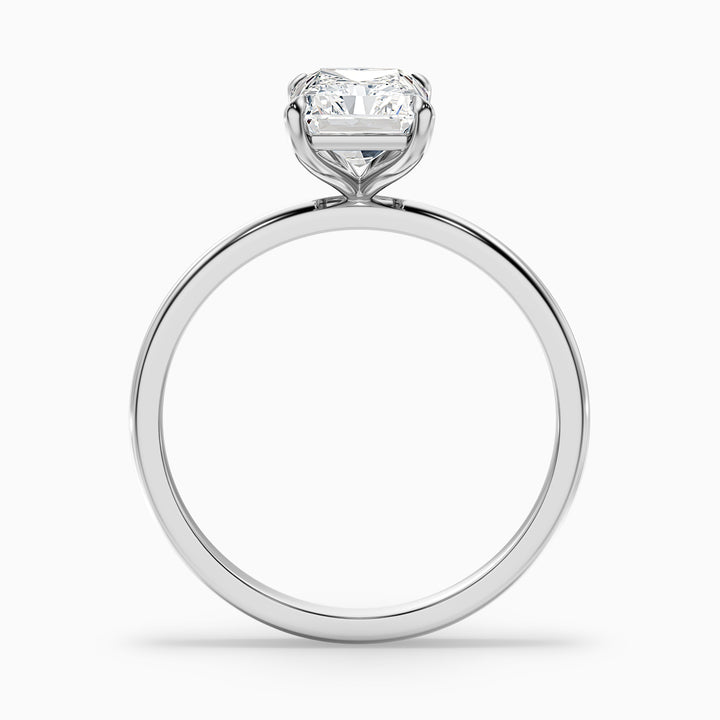 Sasha 3 Carat Radiant Cut Solitaire Lab Grown Diamond Ring in 925 Sterling Silver