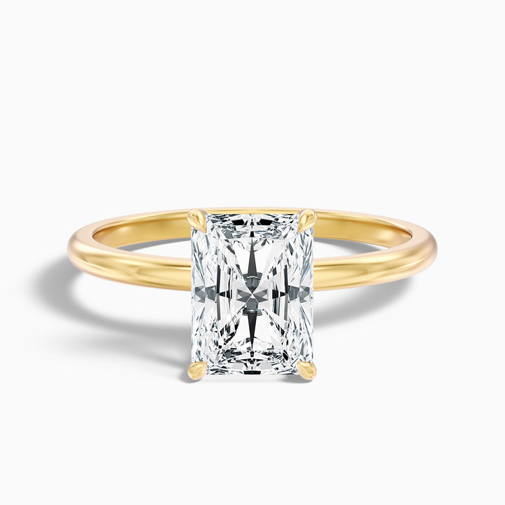 Sasha 3.5 Carat Radiant Cut Solitaire Lab Grown Diamond Ring in 925 Sterling Silver
