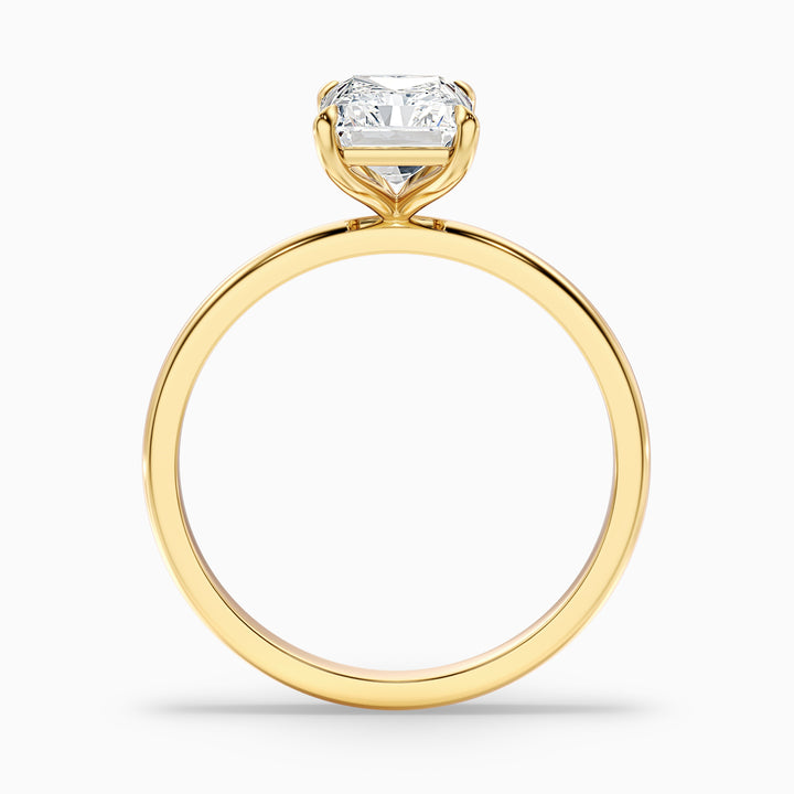 Sasha 2.5 Carat Radiant Cut Solitaire Lab Grown Diamond Ring in 925 Sterling Silver