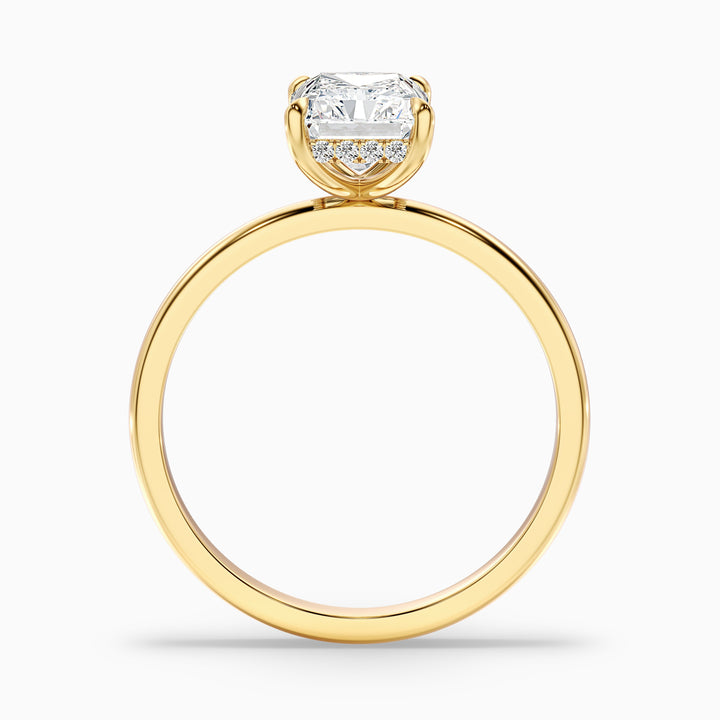 Bonnie 2.5 Carat Radiant Cut Hidden Halo Lab Grown Diamond Ring in 925 Sterling Silver