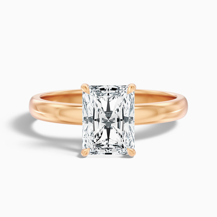 Jolie 3.5 Carat Radiant Cut Hidden Halo Lab Grown Diamond Ring in 925 Sterling Silver