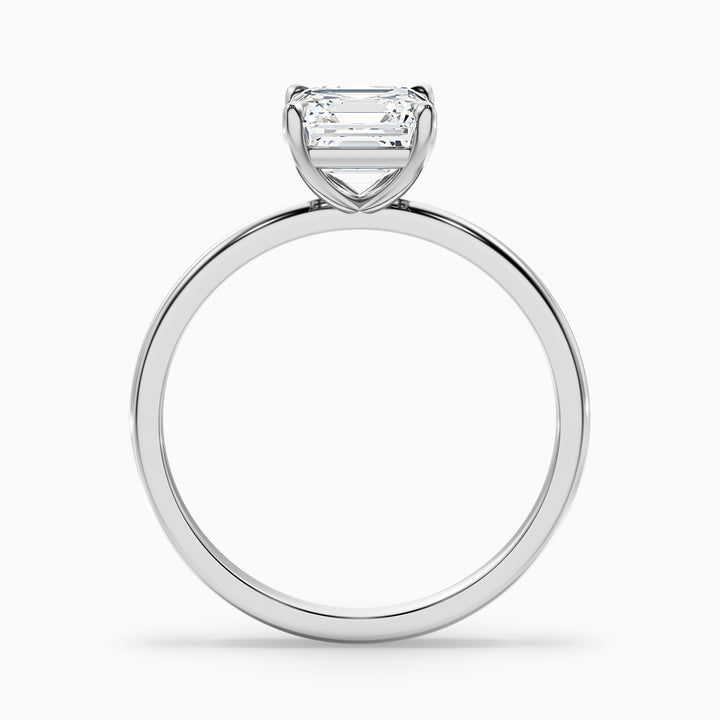 Liana 2.5 Carat Asscher Cut Solitaire Lab Grown Diamond Engagement Ring in 925 Sterling Silver