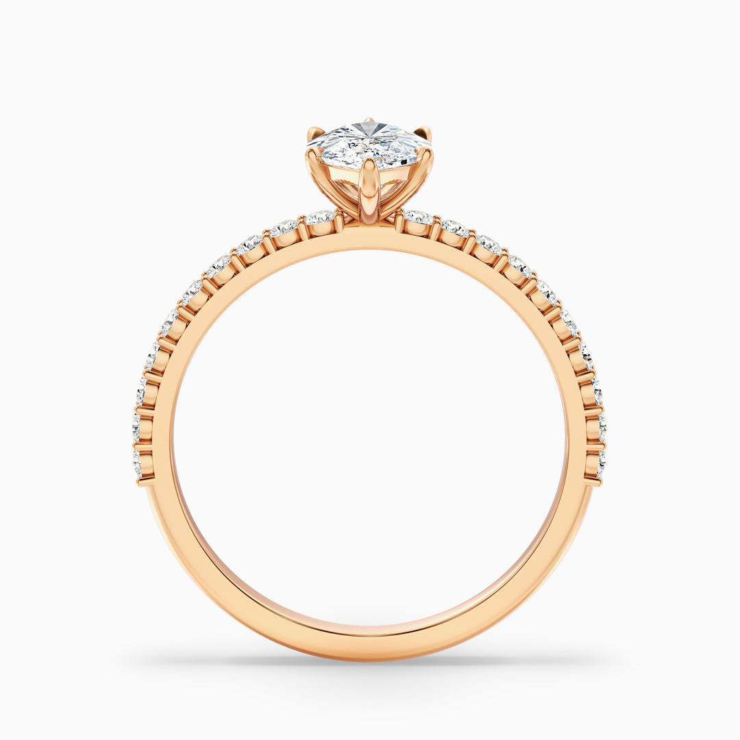 Naomi 2 Carat Marquise Side Stone Moissanite Engagement Ring in Platinum