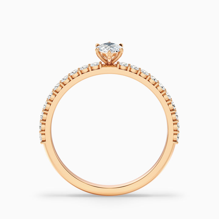 Naomi 5 Carat Marquise Side Stone Moissanite Engagement Ring in 10k Yellow Gold