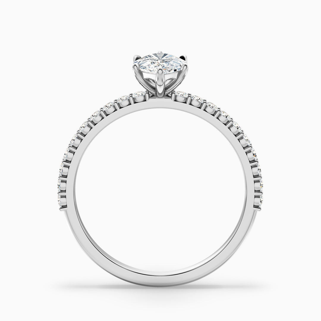 Naomi 1 Carat Marquise Side Stone Moissanite Engagement Ring in 14k Yellow Gold