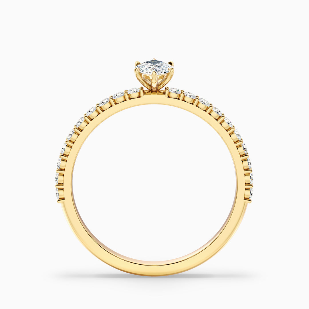 Naomi 4.5 Carat Marquise Side Stone Moissanite Engagement Ring in 18k Yellow Gold