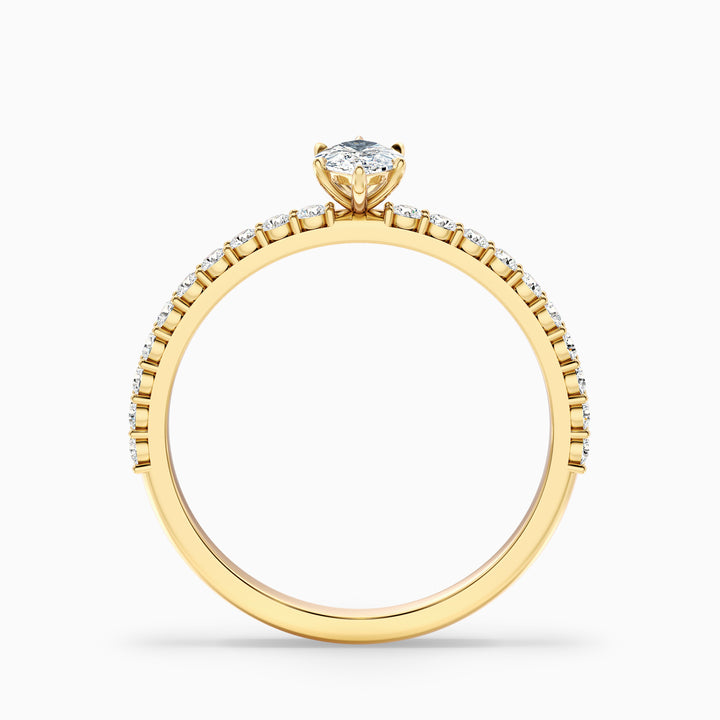 Naomi 4.5 Carat Marquise Side Stone Moissanite Engagement Ring in 18k Yellow Gold