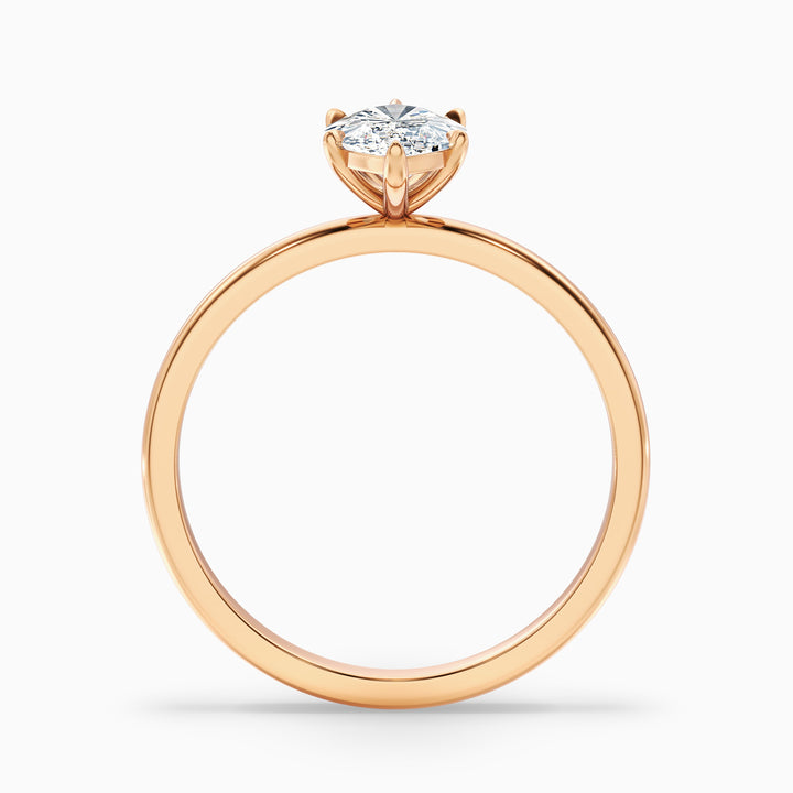 Jean 3 Carat 6 Prong Marquise Cut Lab Grown Diamond Ring in 925 Sterling Silver
