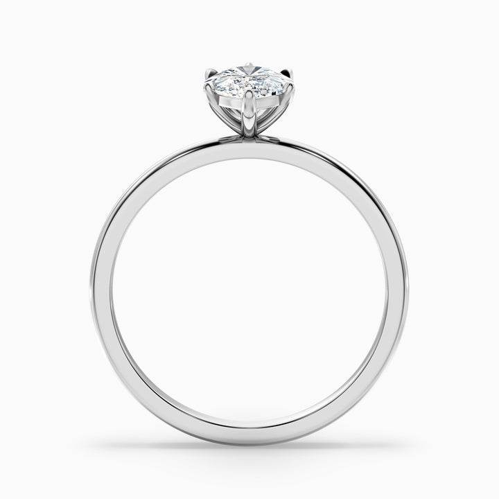 Jean 5 Carat 6 Prong Marquise Cut Lab Grown Diamond Ring in 925 Sterling Silver