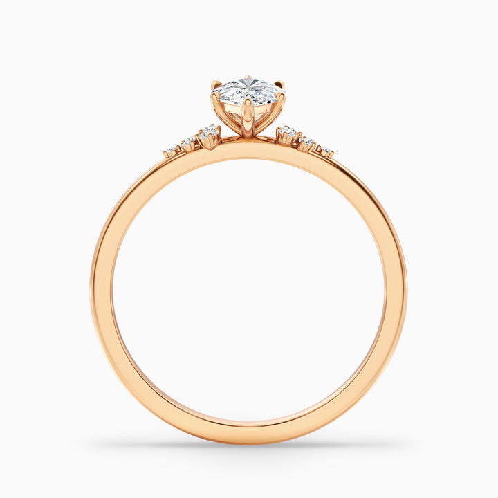 Kyla 3.5 Carat Marquise Cut Side Stone Lab Grown Diamond Ring in 18k White Gold