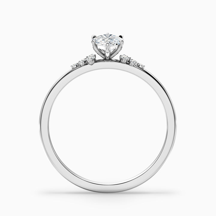 Kyla 4.5 Carat Marquise Cut Side Stone Lab Grown Diamond Ring in 14k Rose Gold