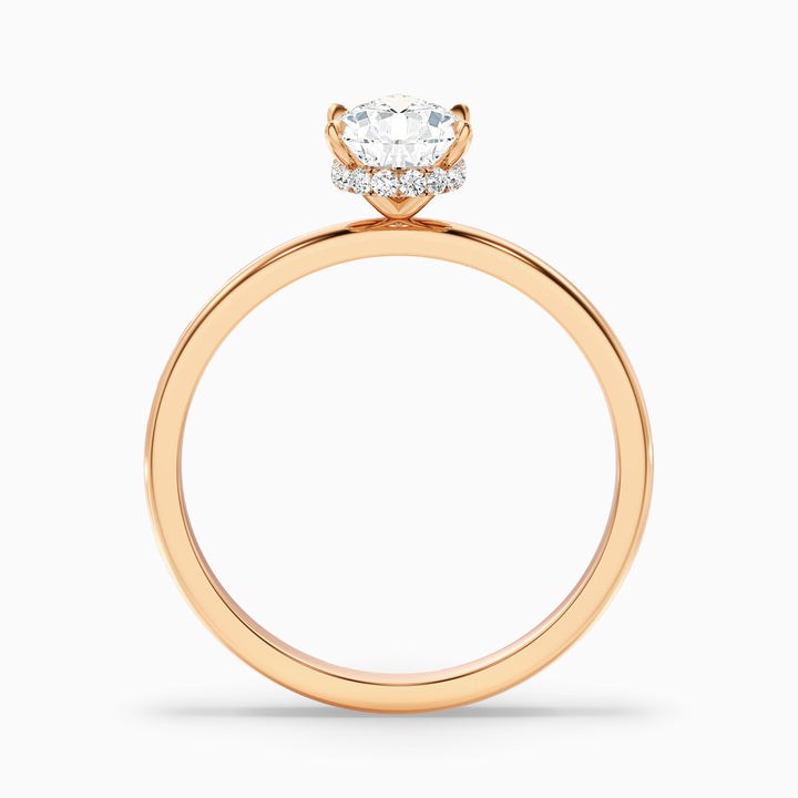 Qiana 2 Carat Pear Cut Hidden Halo Moissanite Diamond Ring in 14k Yellow Gold