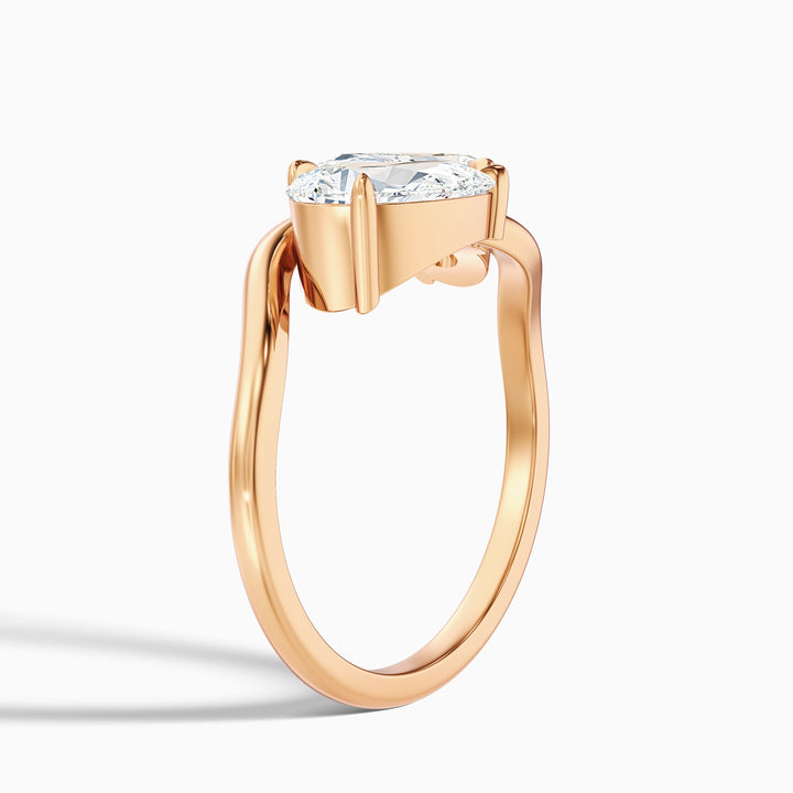 Paula Toi Et Moi Ring in 925 Sterling Silver With Both Pear Two Stone Moissanite Diamond (1.5 Ct. Tw.)