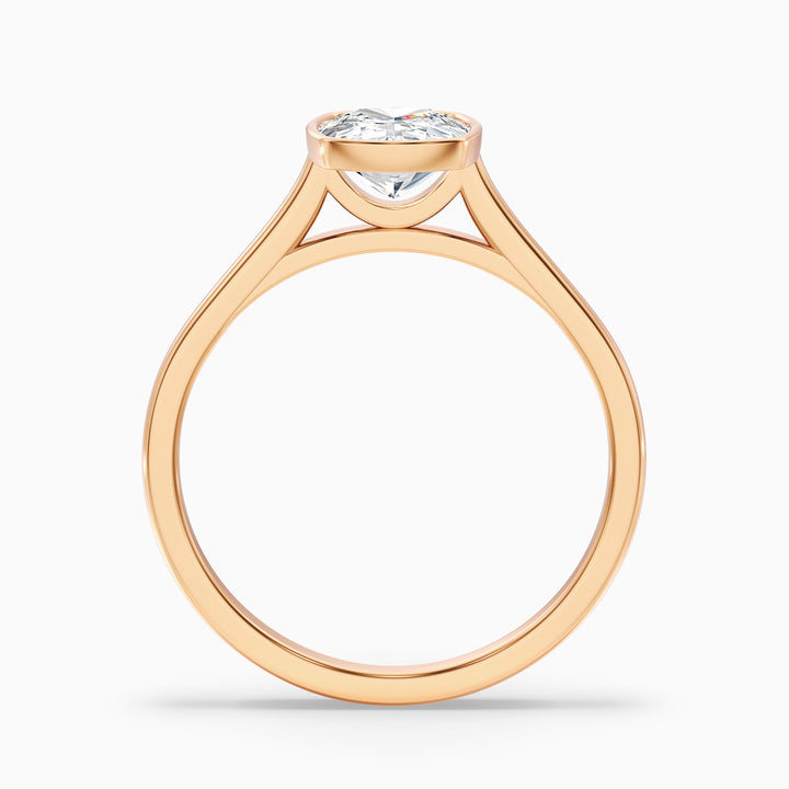 Angie 5 Carat Elongated Cushion Cut Bezel Set Lab Grown Diamond Ring in 14k Yellow Gold