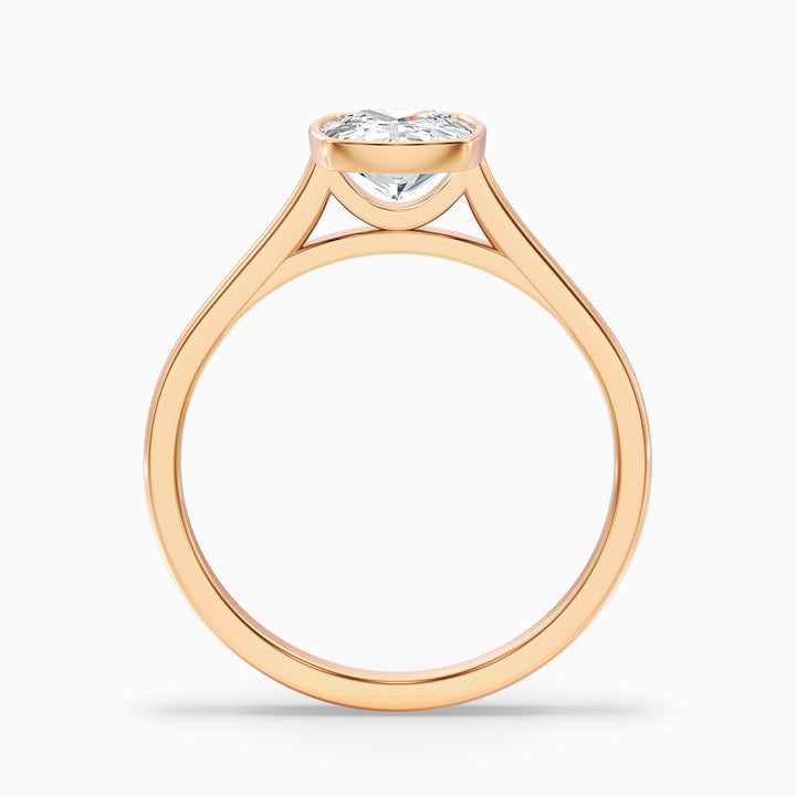 Angie 1.5 Carat Elongated Cushion Cut Bezel Set Lab Grown Diamond Ring in 925 Sterling Silver