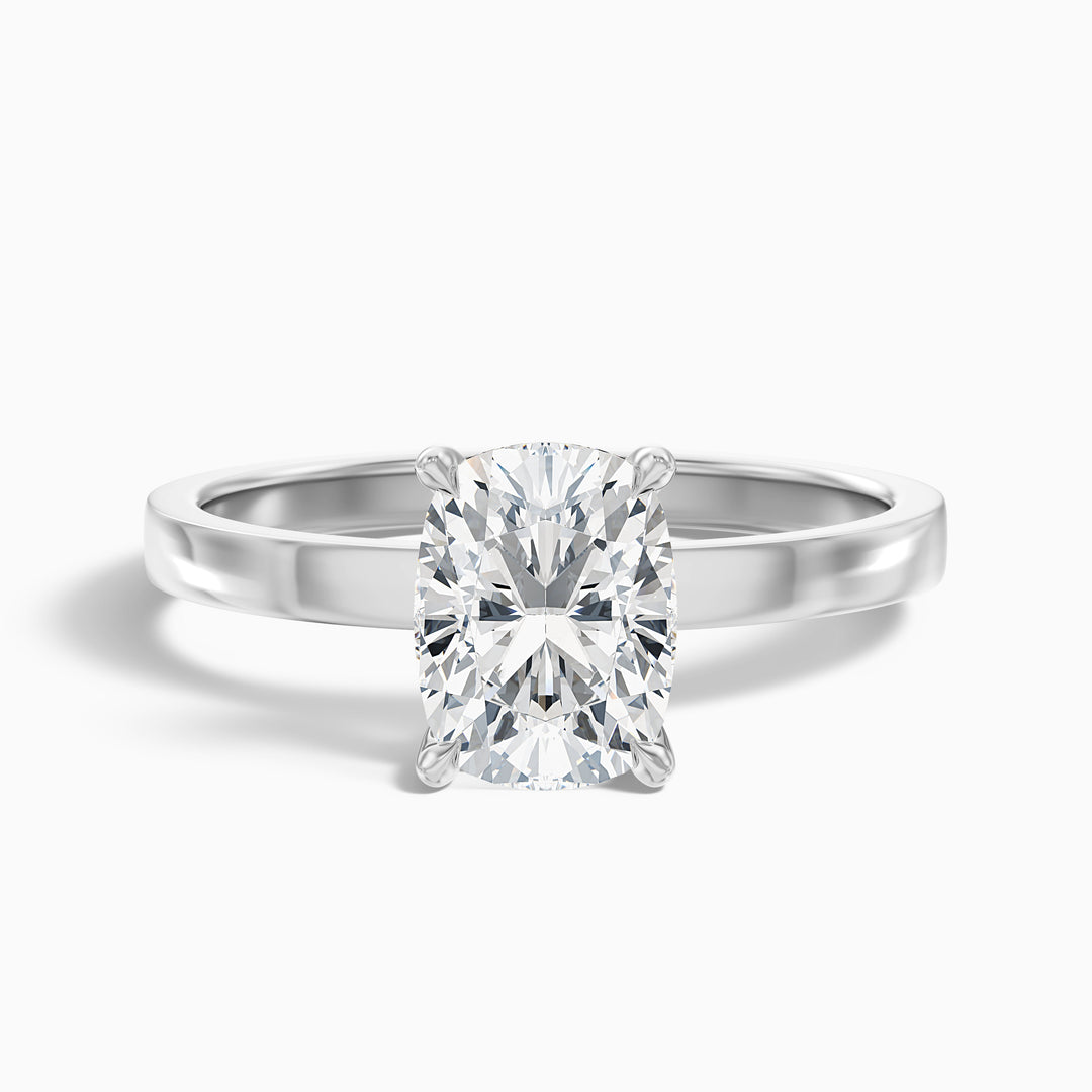Aimee 5 Carat Elongated Cushion Cut Solitaire Moissanite Diamond Ring in 18k Rose Gold