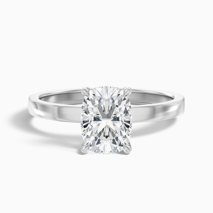 Aimee 5 Carat Elongated Cushion Cut Solitaire Moissanite Diamond Ring in 18k Rose Gold