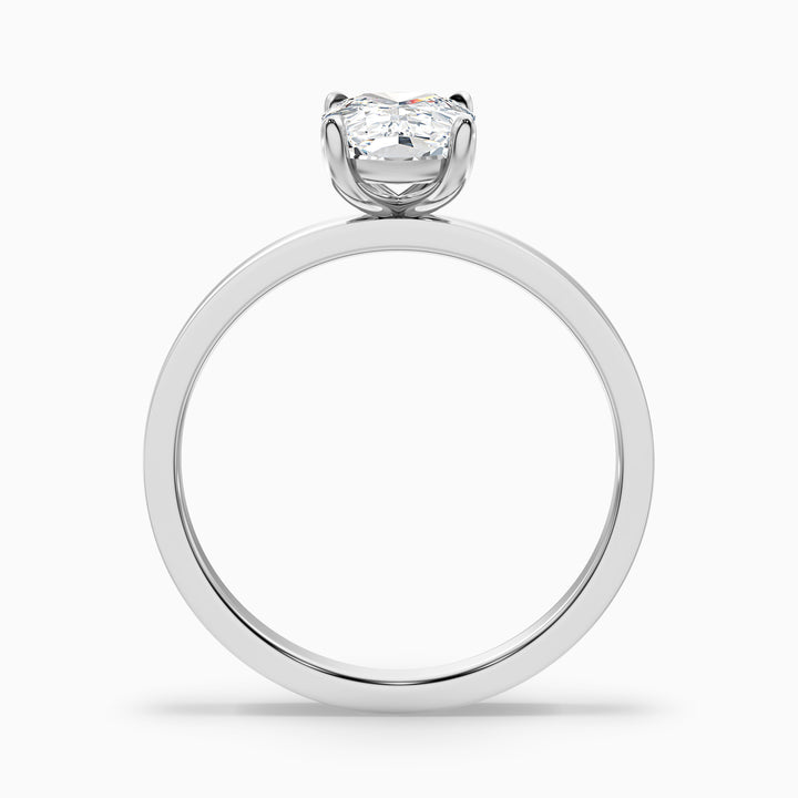 Aimee 5 Carat Elongated Cushion Cut Solitaire Moissanite Diamond Ring in 18k Rose Gold