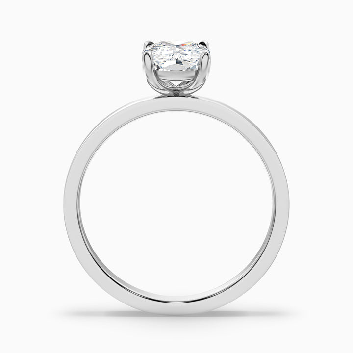 Aimee 3.5 Carat Elongated Cushion Cut Solitaire Lab Grown Diamond Ring in 925 Sterling Silver
