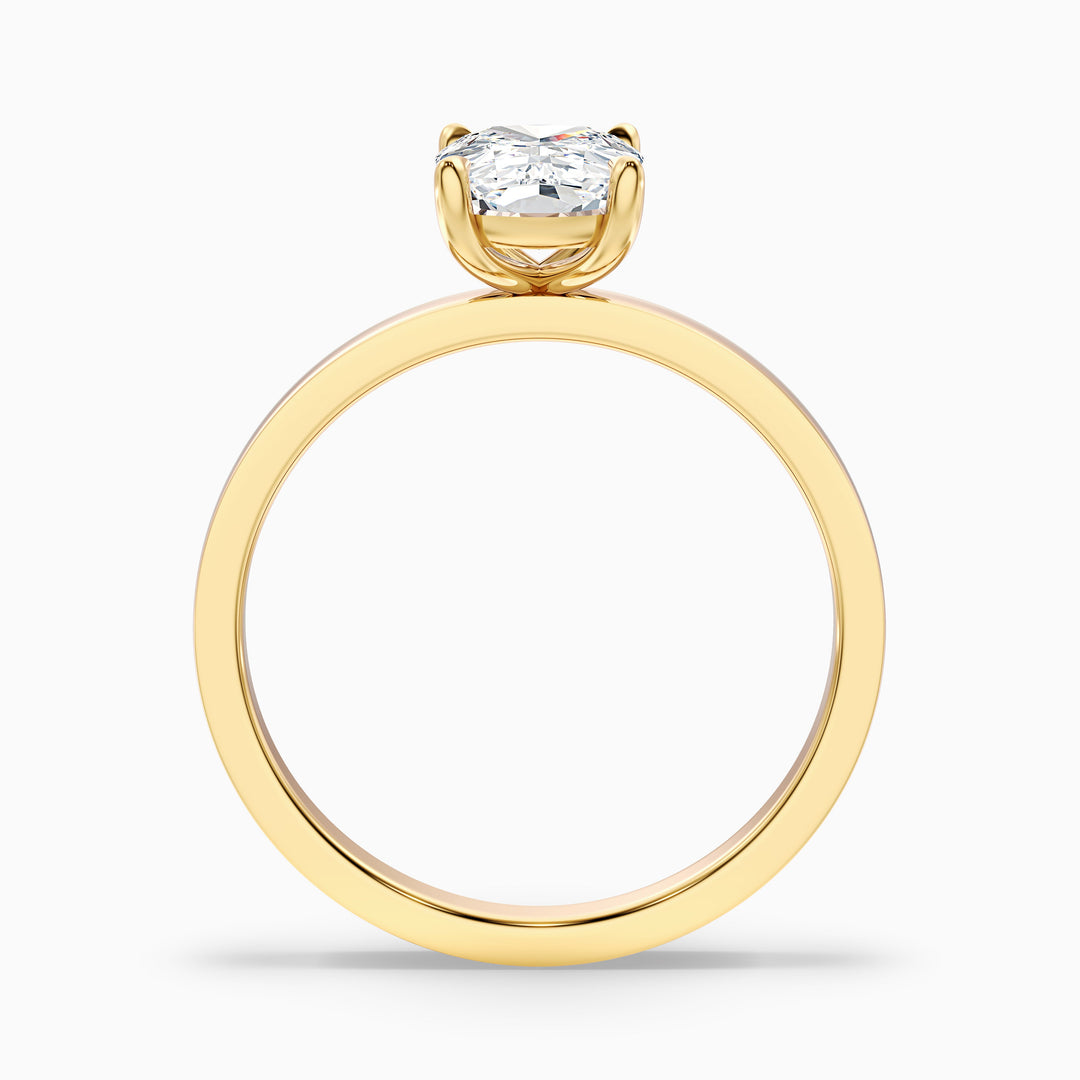 Aimee 5 Carat Elongated Cushion Cut Solitaire Moissanite Diamond Ring in 18k Rose Gold