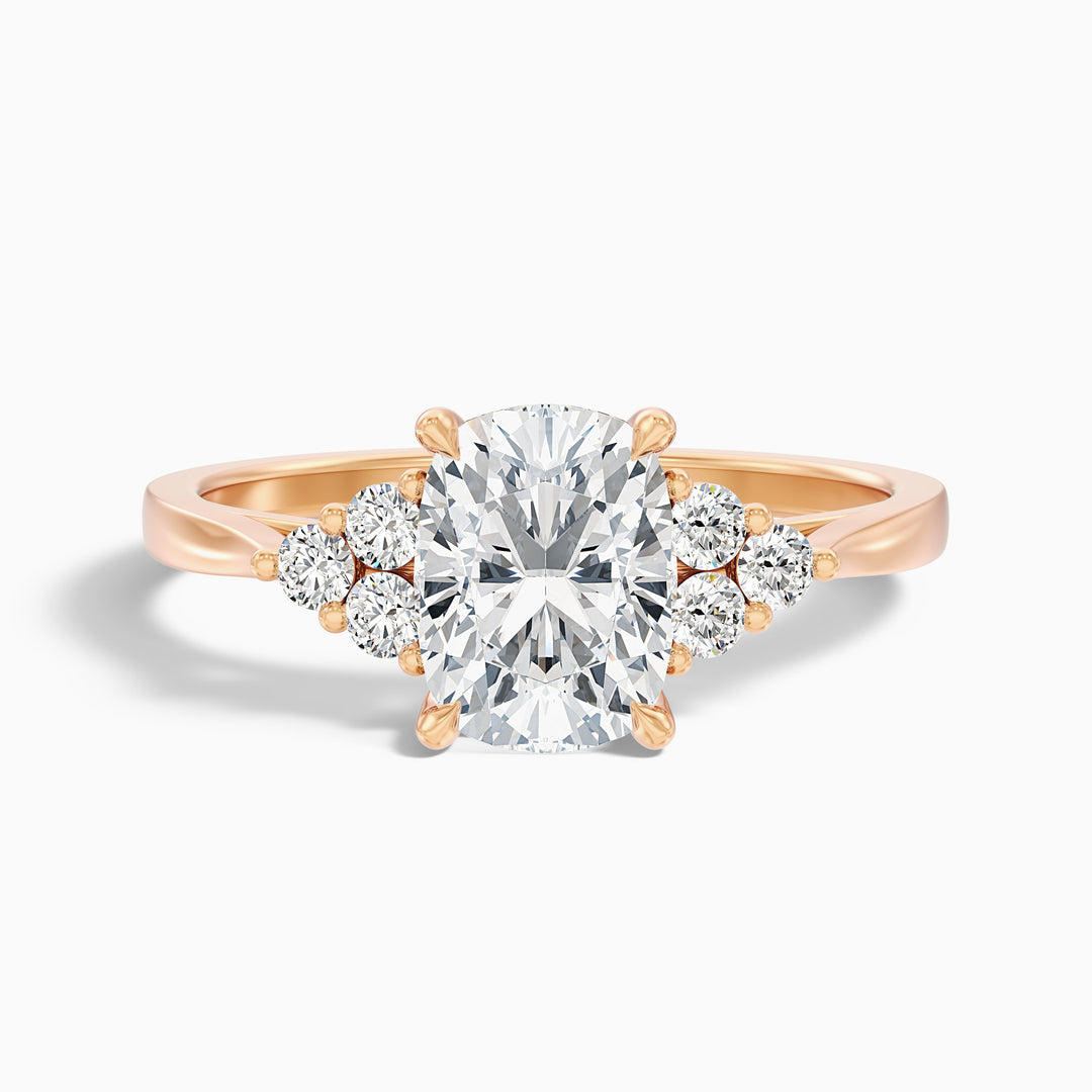 Kiera 5 Carat Elongated Cushion Cut Vintage Inspired Lab Grown Diamond Ring in 925 Sterling Silver