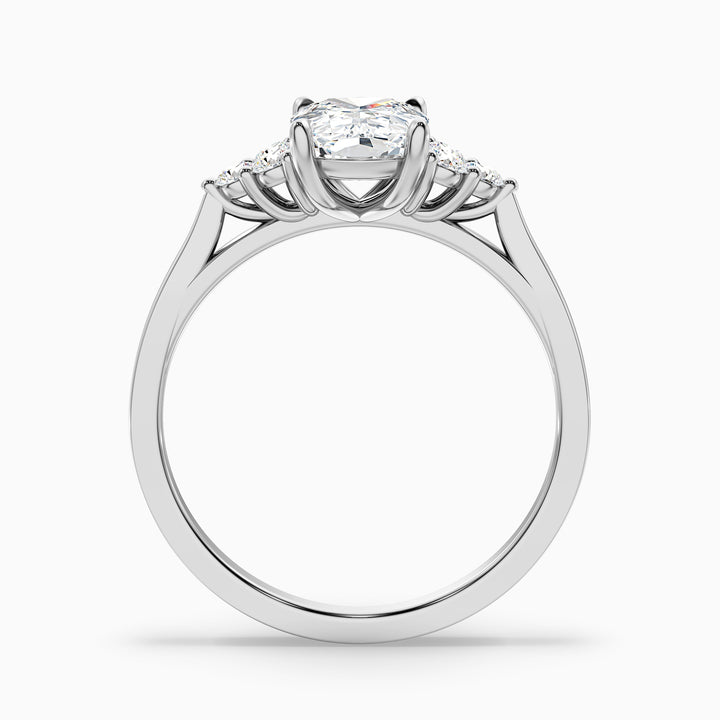 Kiera 1 Carat Elongated Cushion Cut Vintage Inspired Moissanite Diamond Ring in 925 Sterling Silver
