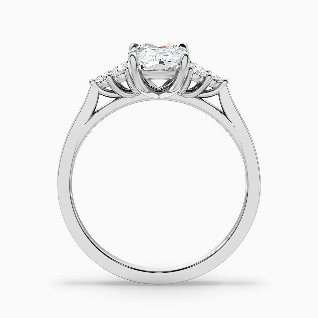 Kiera 4.5 Carat Elongated Cushion Cut Vintage Inspired Moissanite Diamond Ring in 18k Rose Gold