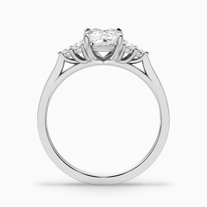 Kiera 4.5 Carat Elongated Cushion Cut Vintage Inspired Moissanite Diamond Ring in 18k Rose Gold