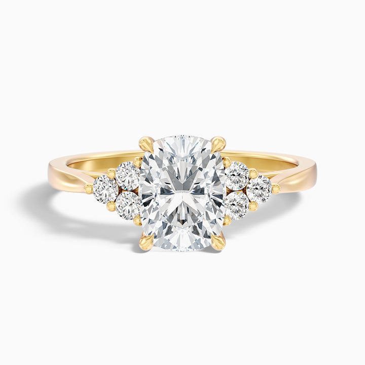 Kiera 5 Carat Elongated Cushion Cut Vintage Inspired Moissanite Diamond Ring in 925 Sterling Silver