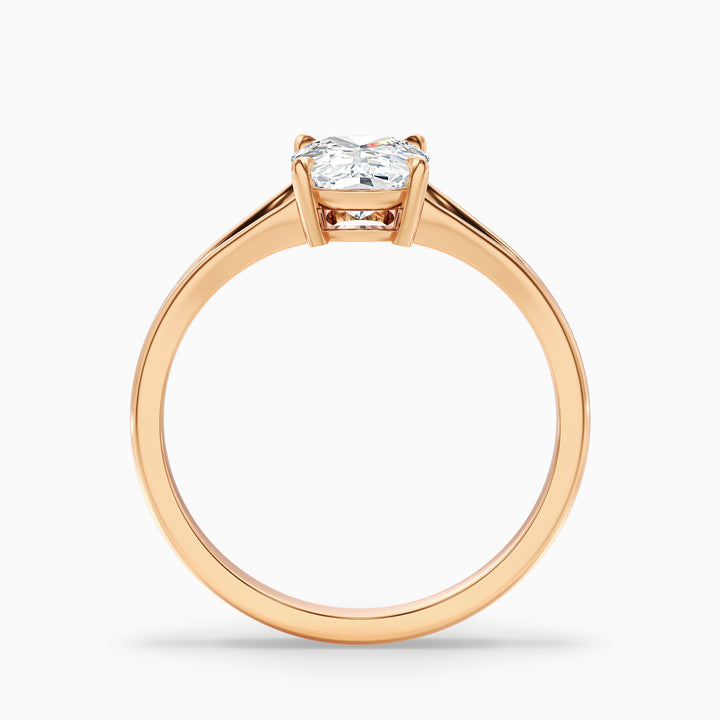 Maren 4 Carat Elongated Cushion Cut Split Shank Lab Grown Diamond Ring in 925 Sterling Silver