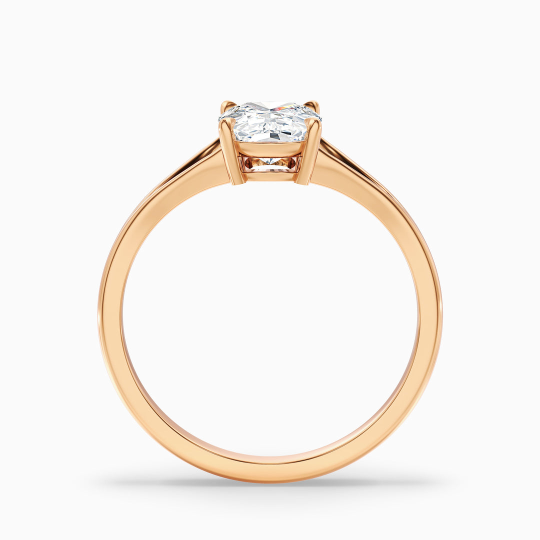 Maren 4 Carat Elongated Cushion Cut Split Shank Lab Grown Diamond Ring in 10k White Gold