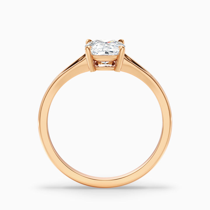 Maren 4 Carat Elongated Cushion Cut Split Shank Lab Grown Diamond Ring in 10k White Gold