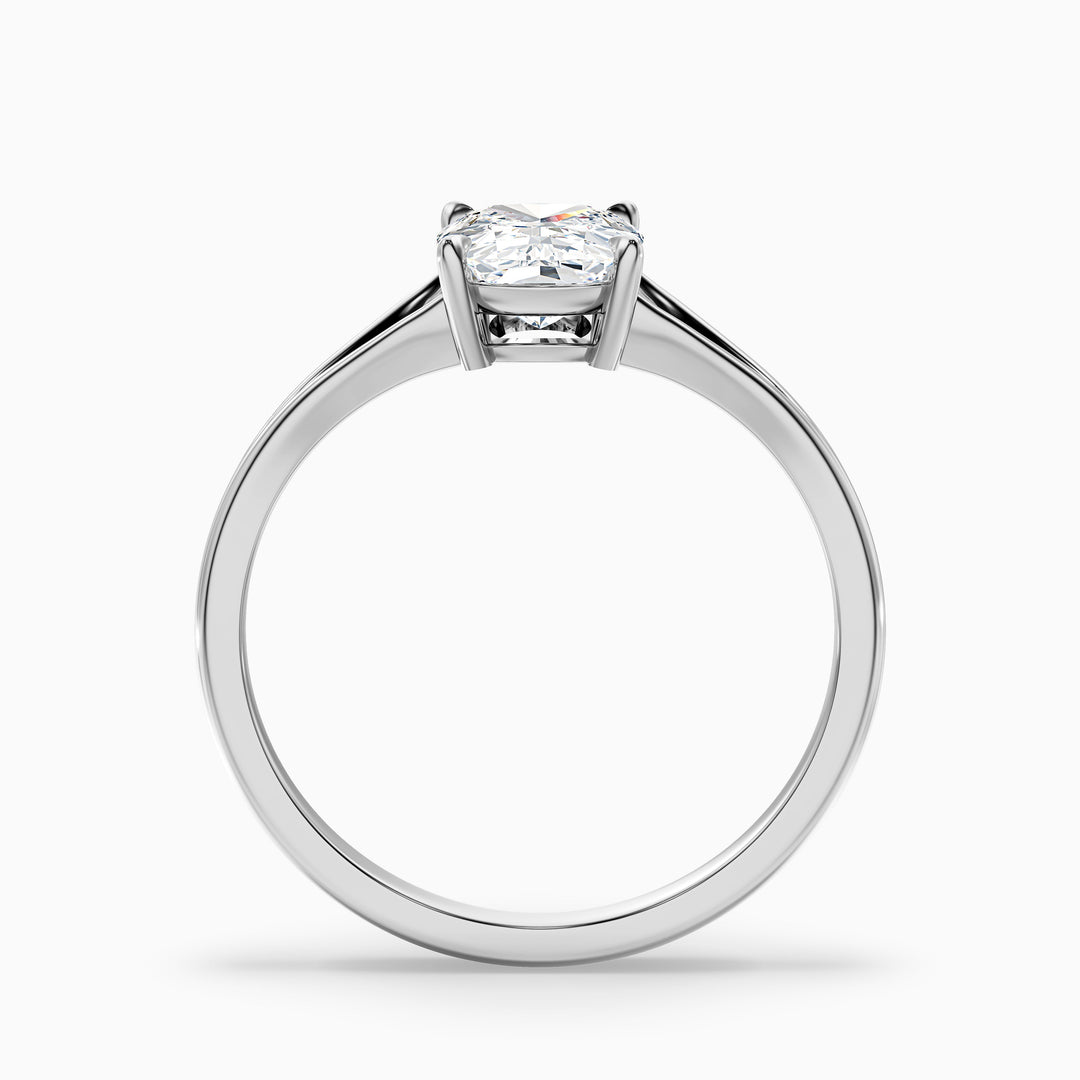 Maren 4 Carat Elongated Cushion Cut Split Shank Lab Grown Diamond Ring in 10k White Gold