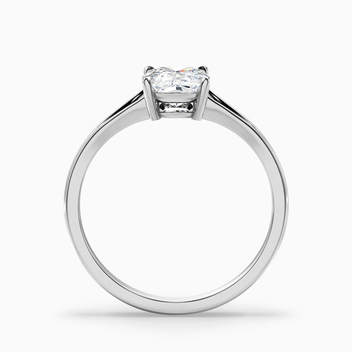 Maren 4 Carat Elongated Cushion Cut Split Shank Lab Grown Diamond Ring in 10k White Gold