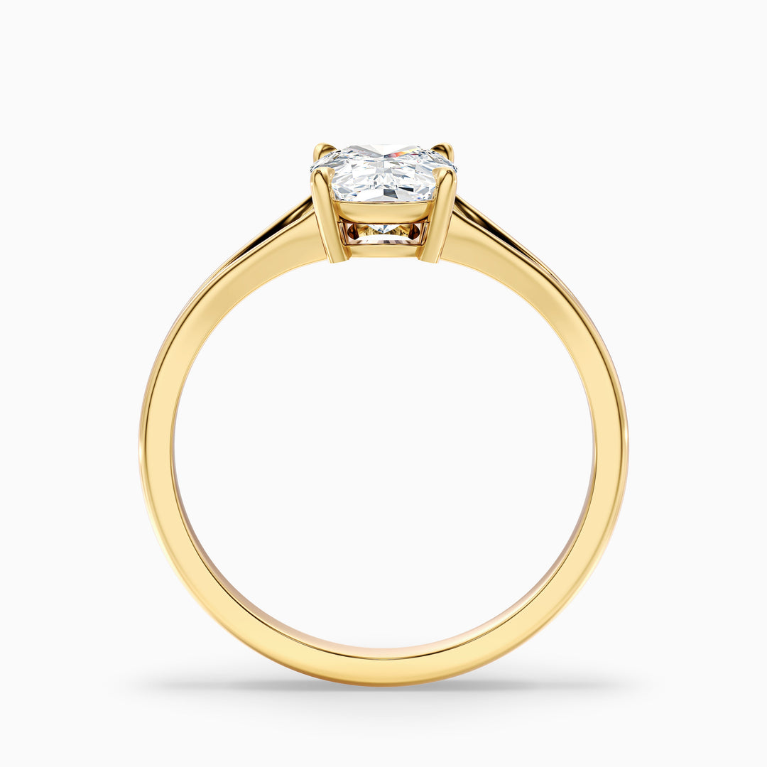 Maren 4 Carat Elongated Cushion Cut Split Shank Lab Grown Diamond Ring in 10k White Gold