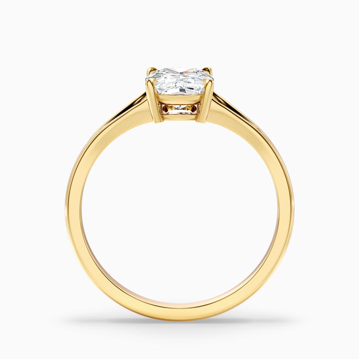 Maren 4 Carat Elongated Cushion Cut Split Shank Lab Grown Diamond Ring in 10k White Gold