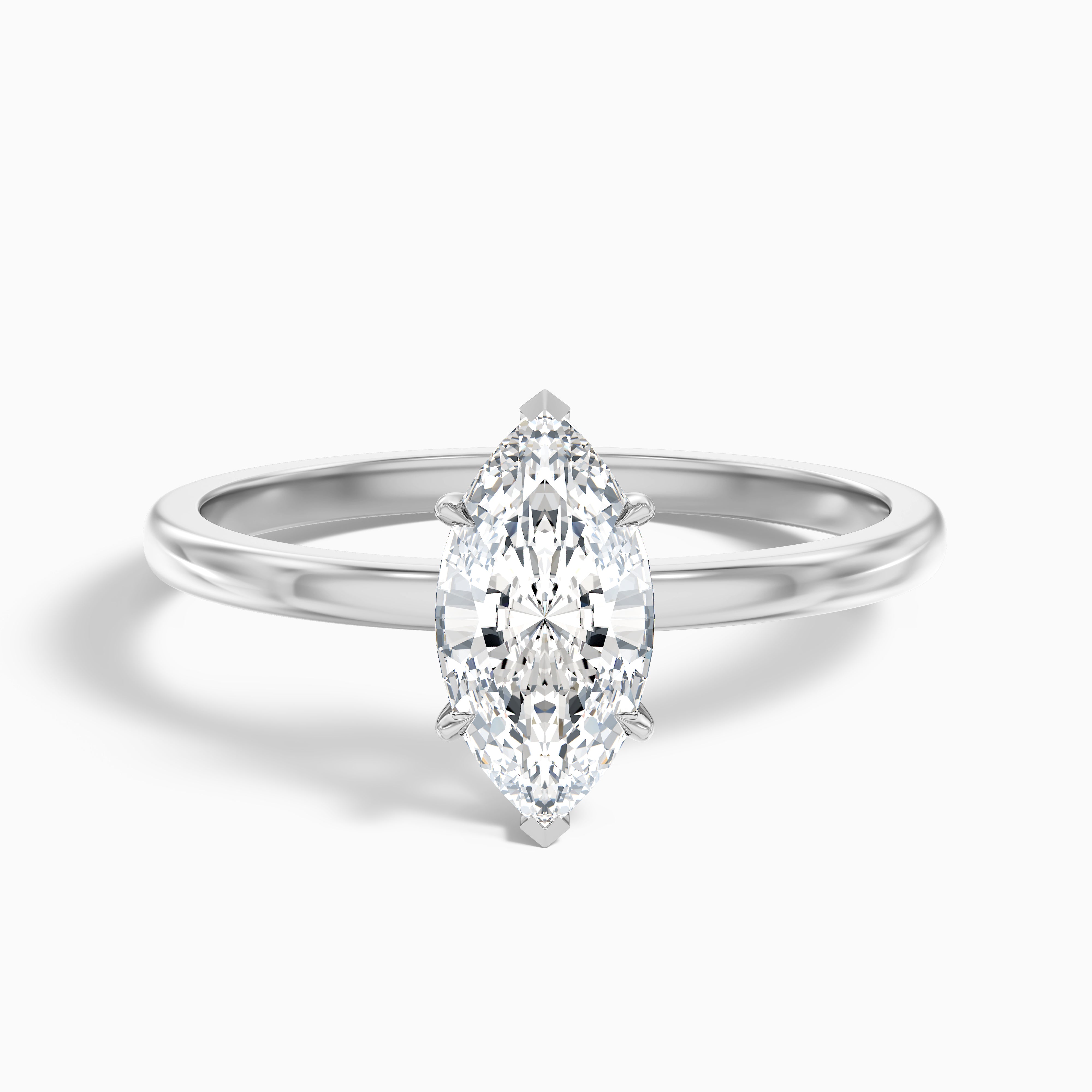 Order Verne 3.5 Ct Marquise Moissanite Ring 14k White Gold
