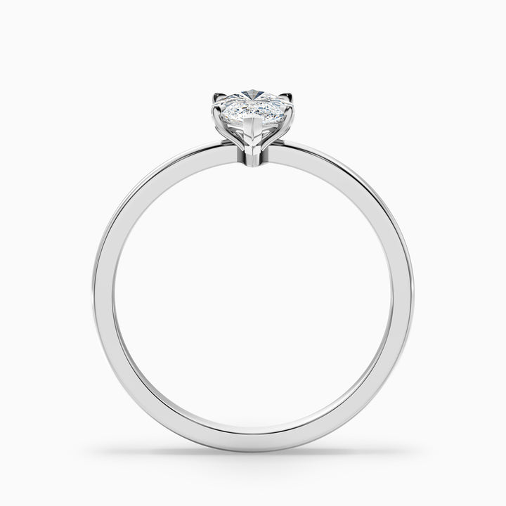 Dora 2 Carat Marquise Cut Low Profile Solitaire Lab Grown Diamond Ring in Platinum