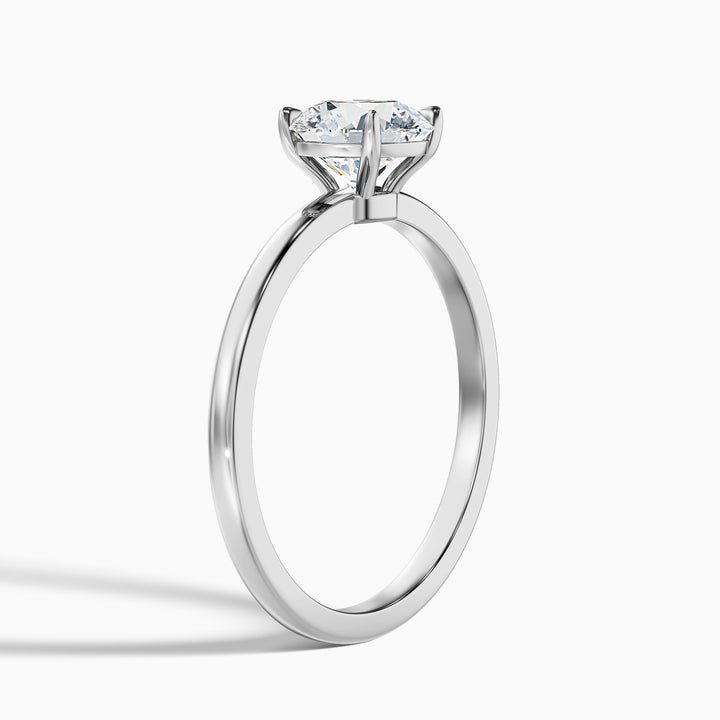 Arlen 5.5 Carat Round Cut Low Profile Solitaire Moissanite Diamond Ring in 925 Sterling Silver