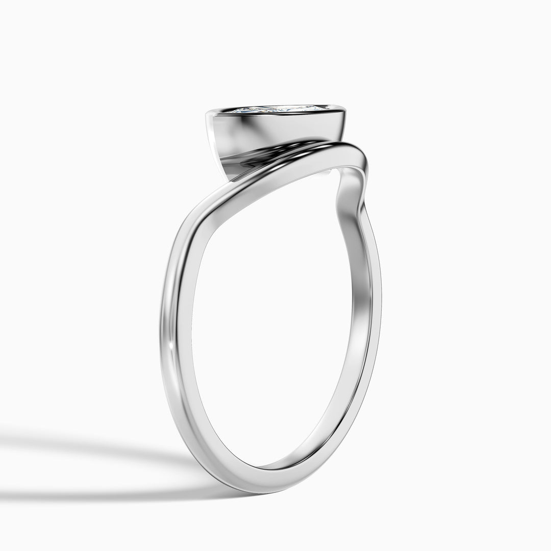 Briana 3.5 Carat Marquise East West Bezel Moissanite Diamond Ring In 925 Sterling Silver