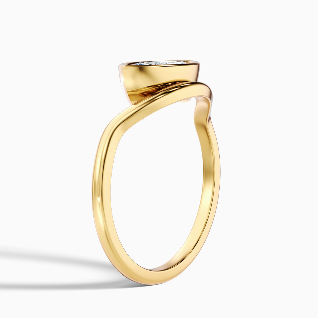 Kelsey 2 Carat Marquise East West Bezel Lab Grown Diamond Ring In 14k Yellow Gold