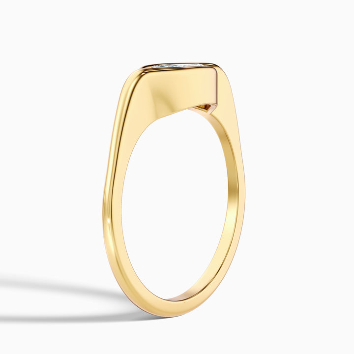 Alina 2.5 Carat Marquise East West Half Bezel Lab Grown Diamond Ring In 14k Rose Gold