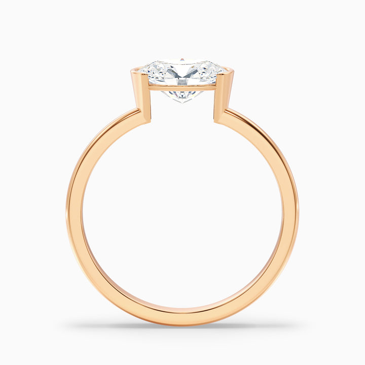 Blyth 2 Carat Oval Cut East West Lab Grown Diamond Ring in Platinum