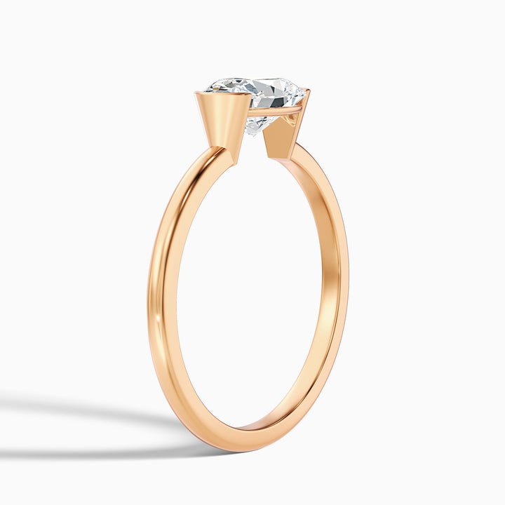 Blyth 2 Carat Oval Cut East West Lab Grown Diamond Ring in Platinum