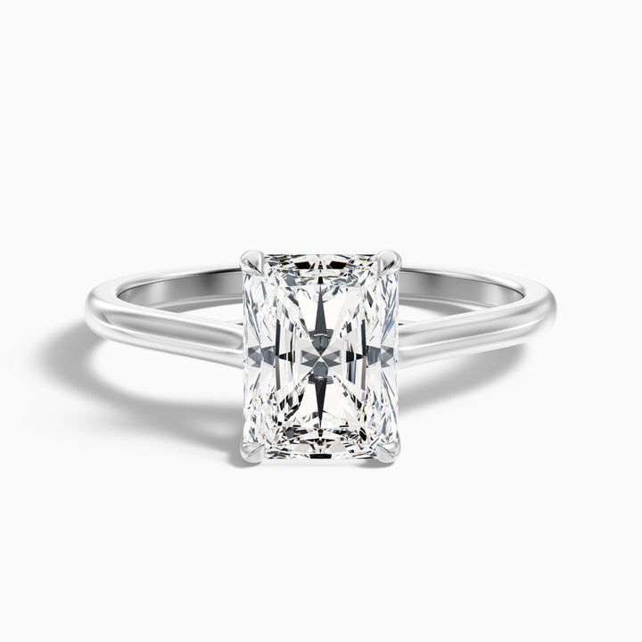 Daisy 5 Carat Radiant Cut Solitaire Lab Grown Diamond Ring in Platinum