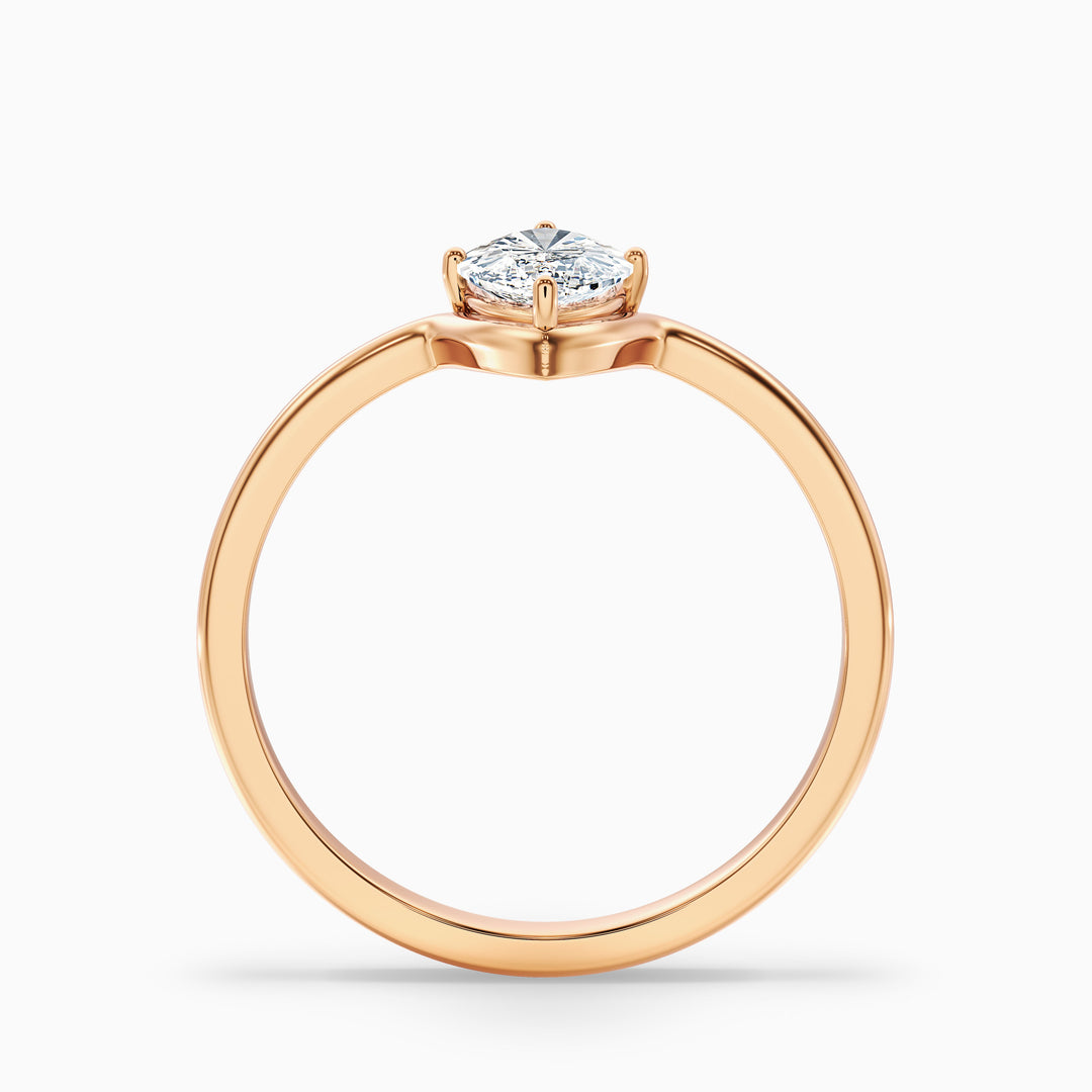 Celia 2 Carat Marquise Cut Solitaire Designer Lab Grown Diamond Ring in Platinum