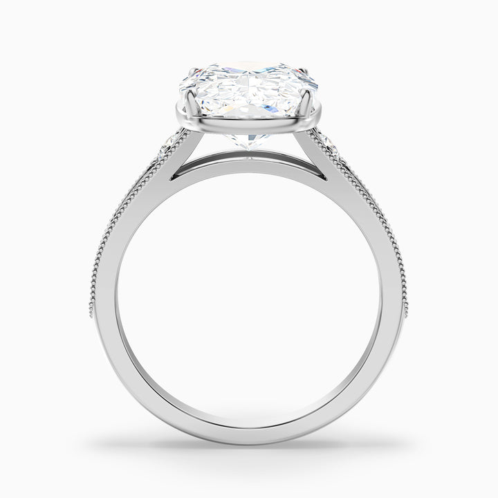 Taylor 3 Carat Elongated Old Mine Cushion Cut Lab Grown Diamond Ring in 14k Yellow Gold
