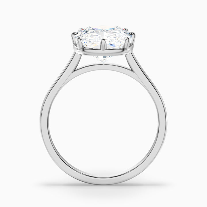 Verne 3 Carat 8 Prong Elongated Cushion Old Mine Cut Lab Grown Diamond Ring in 18k White Gold