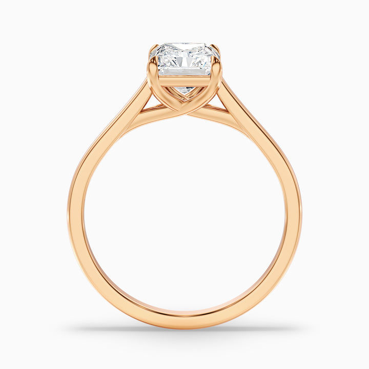 Daisy 1 Carat Radiant Cut Solitaire Lab Grown Diamond Ring in 10k Rose Gold